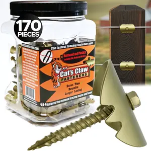 Cat’s Claw Fasteners 1.5 inch for Hardwoods | 170 Count Replaces The Common Fencing Staple | Installs Fast with a Power Drill | 4 Times Stronger Than a Staple