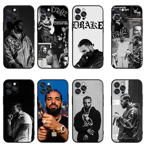 Drake Rapper Black & White Concert Print Phone Case for iPhone 17/16/15/14/13/12/11 Pro Max, Hip-Hop Fan Gift