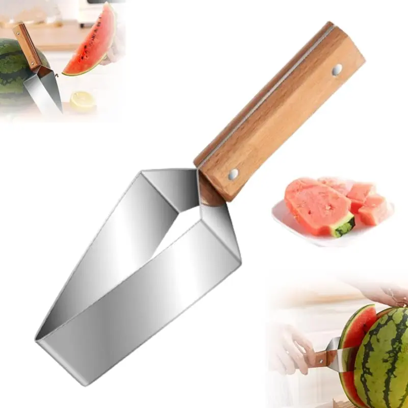 2026 New Watermelon Slicer, Stainless Steel Manual Fruit Slicer, Multifunction Watermelon Cutter Slicer Tool, Summer Fruit Quickly Cutting Gadget for Kitchen, Family Parties, Camping(1PCS),Summervibes Father's Day Gift