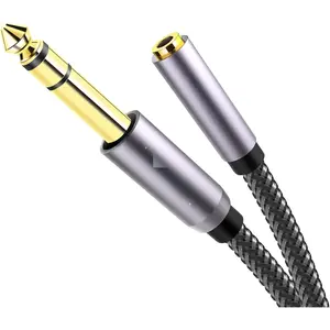 TopSeries 6.35mm (1/4 inch) to 3.5mm (1/8 inch) Headphone Jack Adapter, 1/8 (Female) to 1/4 (Male) Extension , 3.5 to 6.35 Audio  for Mixer Guitar Piano Amplifier Speaker and
