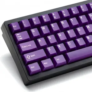 Purple Jade keycaps,Double Shot PBT keycaps Jelly Set,Ceramic Custom Keycap Translucent,Cherry Profile Key caps for 60%/65%/75%/TKL/96%/  Layout Mechanical Keyboard