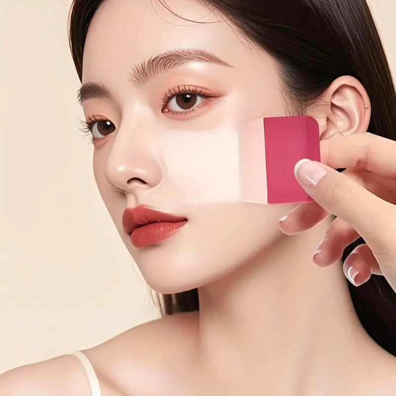 1pc Portable Silicone Foundation Flat Head Non-Powder Eating Makeup Makeup Artist Makeup Tool Face Makeup