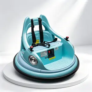 12V Kids Ride On Bumper Car, 360° Spin Electric Vehicle with Remote Control, Bluetooth LED Lights, 5-Point Safety Belt, Anti-Collision, 2WD for 1.5-5 Years Old