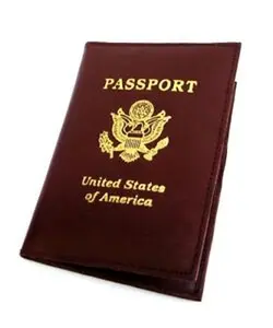 BROWN USA PASSPORT COVER Travel Leather ID Credit Card Men Women US SELLER