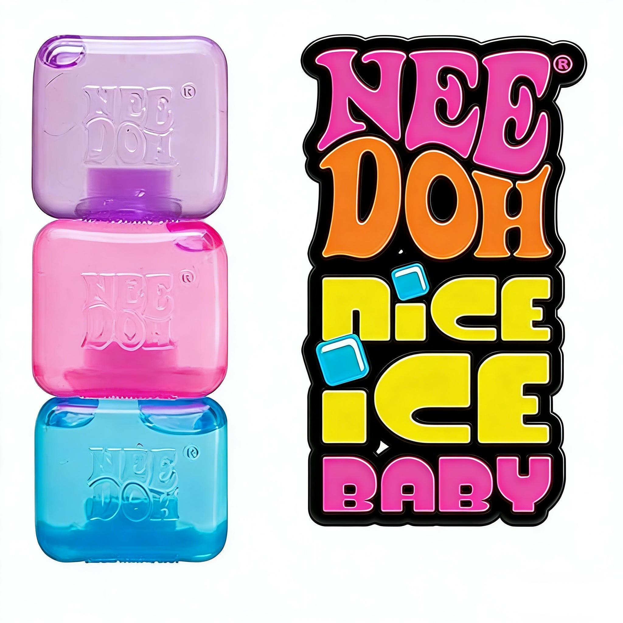 Transparent Needoh Nice Cube Polygon Ice Block Malt Syrup Stress Relief Toy Super Solid Squish Fun for Kids