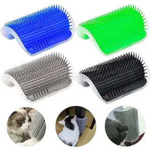 Pet Brush Comb Play Cat Toy Softer Cat Self Groomer Massage Comb with Catnip Cat Face Scratcher for Kitten Puppy Cat Accessories
