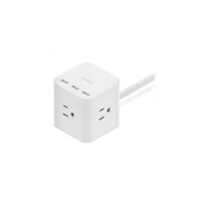 Belkin 3-Outlet Power Cube with 5-Foot Cord and USB-A Ports SRA006P3TT5