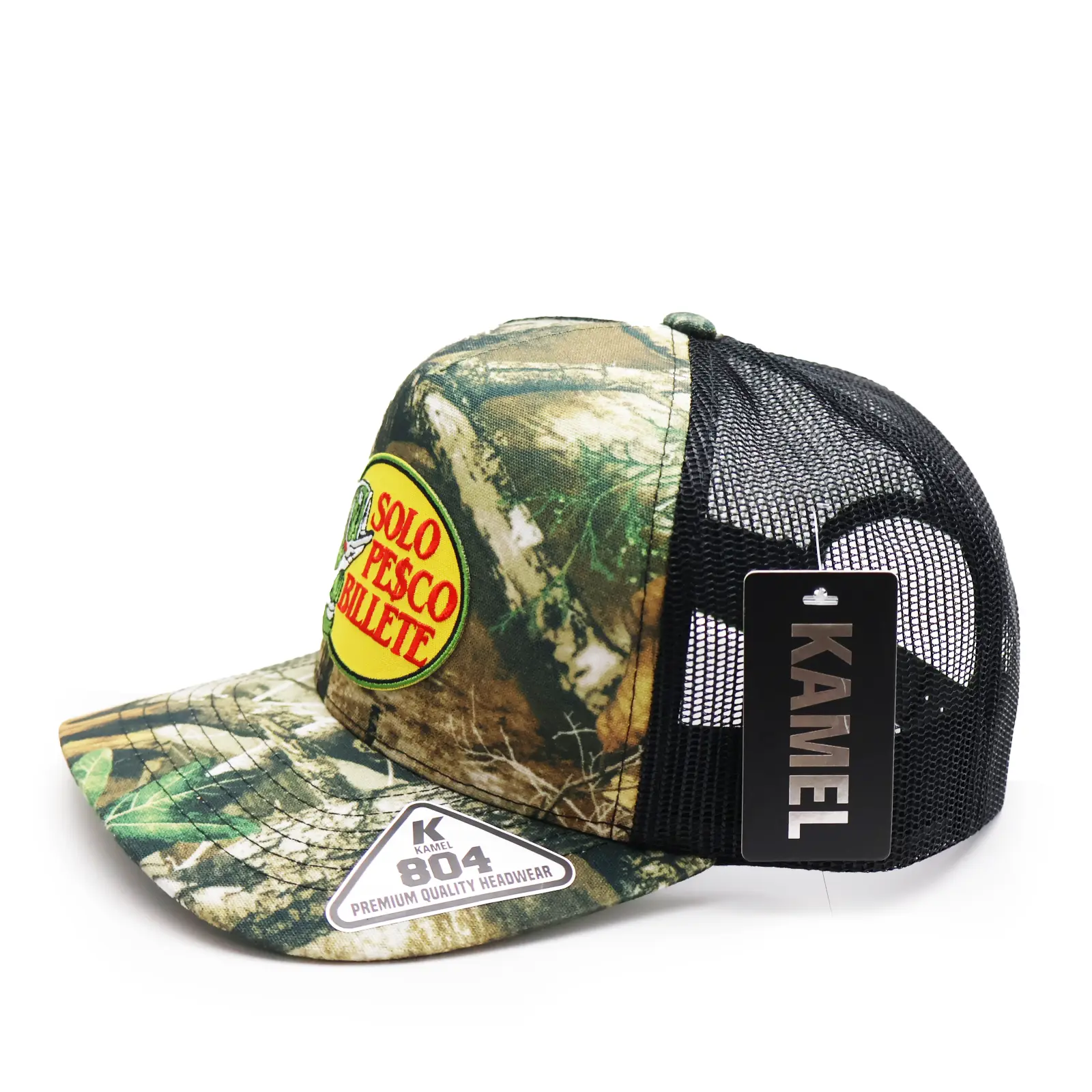 Solo Pesco Billete 804 Camo Trucker Hat – Mesh Back & Cotton Front