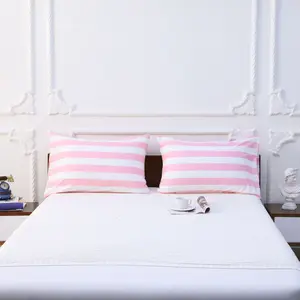 [Memorial Day Sale]NTBAY 1800 Thread  Brushed Microfiber Queen Pillowcases Set of 2, Super Soft and Cozy, Wrinkle, Fade, Stain Resistant with Envelope Closure 20x30 Striped Pillowcases, 20x30 Inches