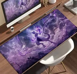 PKM Mewtwoo Anime Deskmat Gaming Use Mousepad and Desk Mat