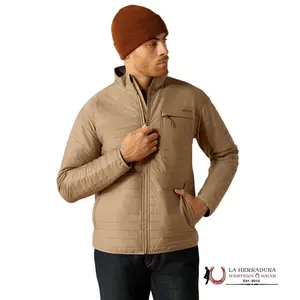 ARIAT Khaki Wylie Full Zip Up 2463 - Mens Casual Jacket, Ideal for Basic and Comfortable Wear