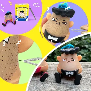 New blackhead-pulling stress-relief toy for venting and decompressing, blackhead-pulling and beard-pulling funny keychain pendant gadget Plush Stuffed kids blocks