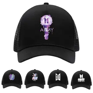 BT21 ARIRANG 2026 World Tour Trucker Hat, Unisex Breathable Mesh Back Snapback Cap, Multiple Color Options Adjustable Baseball Hat Casual Daily Wear Concert Fan Headwear For Men And Women Outdoor Travel Sports Daily Matching Fashion Accessories