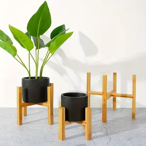 Elegant Wood Plant Stand, Indoor Outdoor Home Decor Display Rack, Garden Supplies, Pot Plant Stand, Tall Floor Standing Planter Holder