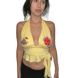 La Colombiana - yellow Colombia top, national soccer team inspired, sexy, cute, sporty, glam