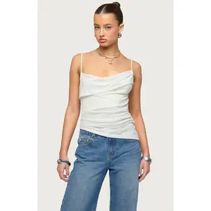Edikted Women's Asymmetric Cowl Neck Tank Top