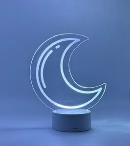 Sweet Dreams Crescent Wall Shelf Accent Sign - Acrylic Moon Design 7.5x8 Inches with Display Base