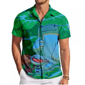 Wooper & Quagsire PKM Hawaiian Shirt | Cool Summer Anime Vibes for Men & Fans