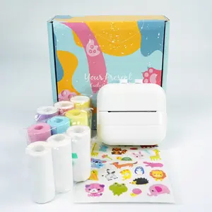 Portable Mini Sticker Printer, USB Rechargeable, 200dpi Thermal Print, Ideal for Notes, Photos, DIY, Home & Office Use