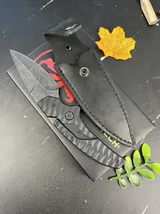 Cool Fruit Knife,Portable Folding Knife,Sharp Knife with Leather Sheath Stainless Steel Tool Tactical Equipment