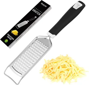 Handheld Cheese Grater & Cheese Shredder – Stainless Steel, Rust-Proof, Non-Slip Handle, Durable Flat Grater for Parmesan, Chocolate, Spices, Vegetables & More – Multi-Purpose & Easy to Clean.