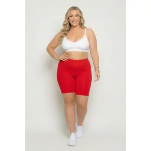 Plus Size Cirrus Bike Shorts - Red