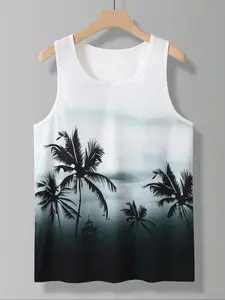 Men's Sleeveless Vest with Car Graphic and Slogan, Summer Casual Fashion, Comfortable Fit for Everyday Outings