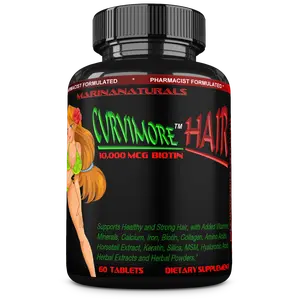 CURVIMORE HAIR 10000 Mcg Biotin, Keratin, Collagen, Silica & Horsetail - 35 Vitamins, Minerals, Amino Acids & Herbs - 60 Tablets - Supports Healthy Hair Growth & Strengthens Hair - US Formulated