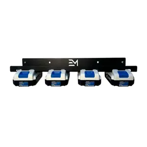 Hart 20V Battery Organizer: Steel Rack Holds 4 batteries