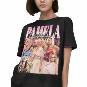 Pamela Anderson Vintage and Retro 90s T-Shirts Cotton Shortsleeve