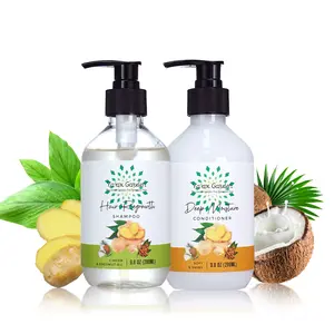 YA'AX Garden Ginger, Turmeric And Coconut Oil Hair Care Set: Thickening Hair Growth, Shampoo & Conditioner Set For Men And Women, Enriched With Aloe, Jojoba And Glycerin, Daily Use For Hair Loss And Dandruff, Sulfate Free, Vibrant, Soft And Radiant Hair
