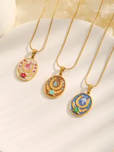 Round Oil-Drop Stainless Steel Necklace, Fashion Simple Clavicle Chain, Versatile Accessory, Elegant Jewelry for Women, Necklace For Daughter