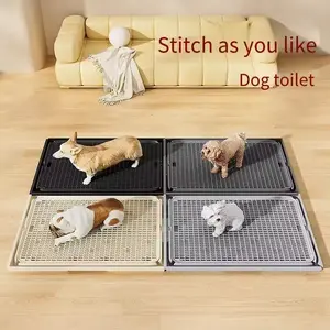 Pee Dog Toilet Pet Potty with Guide Post Dog Training Pad Holder Easy Clean Portable Potty Tray Litter Boxes for Puppies