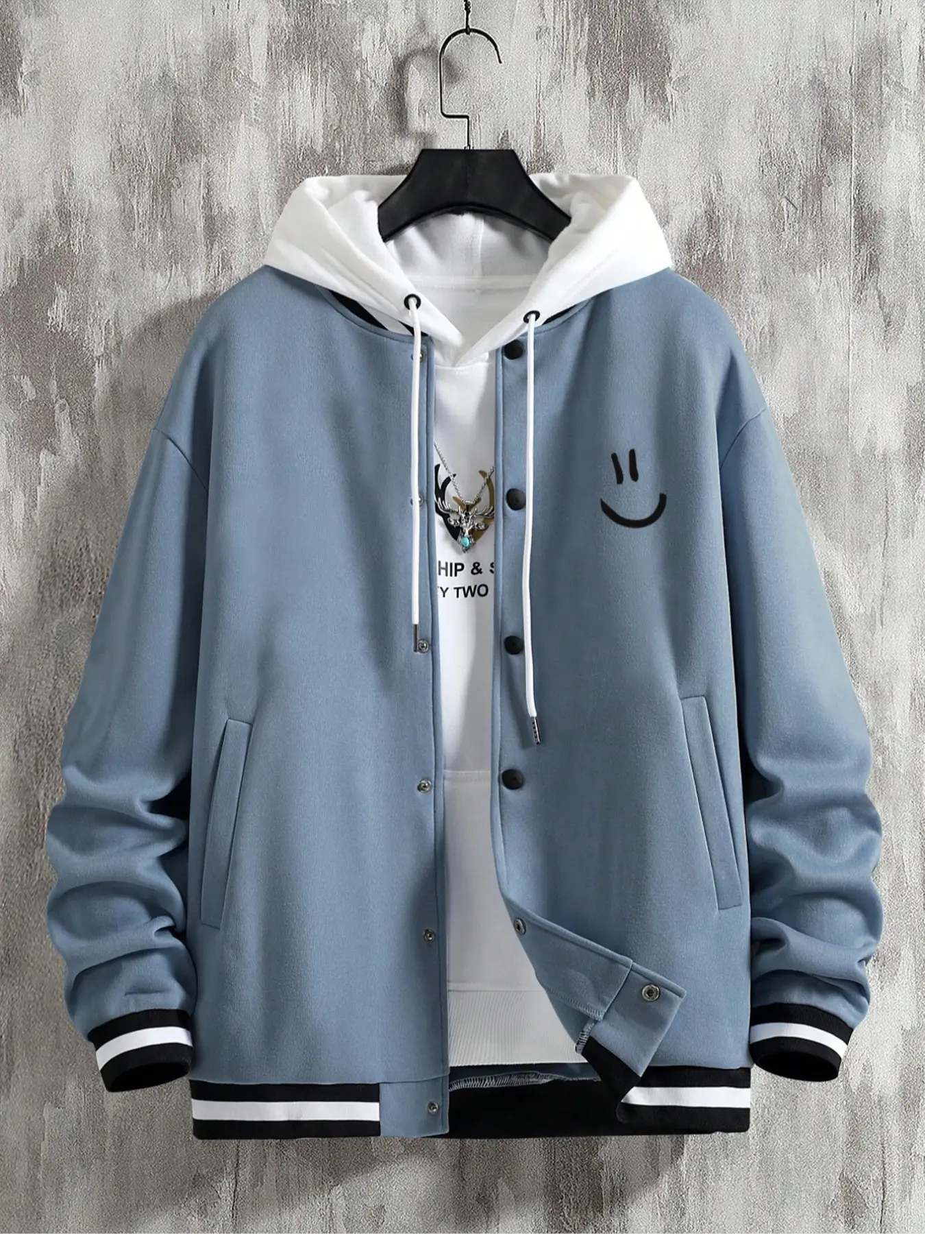 Men's Casual Contemporary Look Thin Design Patchwork Jacket, Colorblock Coat, Long Sleeve, Waterproof Windproof Outdoor Sports Coat, Outerwear, Perfect for Autumn Winter Weather Conditions