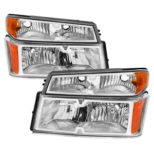 2004-2012 Chevrolet Colorado/GMC Canyon/Isuzu I-Series Factory Style Headlights & Corner Lights Pair (Chrome Housing/Clear Lens)