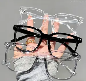 3pcs Unisex Square Frame Blue Light Blocking Glasses Stylish Campus Look Face Flattering Optical Eyewear for Men & Women