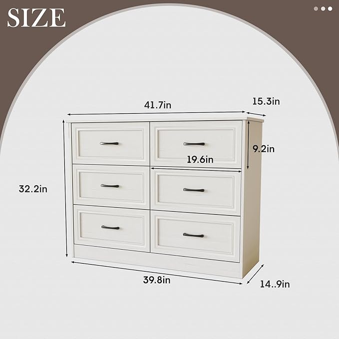 Vabches Dresser for Bedroom, 6/9 Drawer Wide Dresser Organizer with Charging Station, Tall Dresser for Hallway, Wood Dresser with Metal Handles Vabches Dresser for Bedroom, 6/9 Drawer Wide Dresser Organizer with Charging Station, Tall Dresser for Hallway, Wood Dresser with Metal Handles