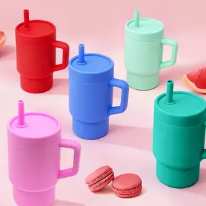 MY FIRST TUMBLER, Silicone Cup, Portable Anti-Drop Straw Cup, Ideal for Travel & Daily Use, Easy Clean, Suitable for Kids Aged 6 Months+, Christmas Gift Idea for kids