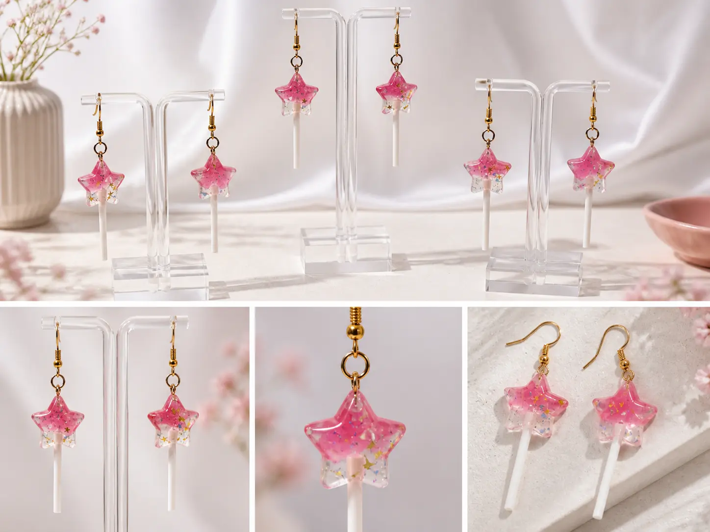 Adorablis Dangly Earrings – Cute Charm Drop Earrings