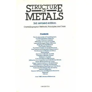 USED-Structure of Metals, Third Edition: Crystallographic Methods, Principles and Data (International Series on Materials Science and Technology) by C. S. Barrett (Paperback)