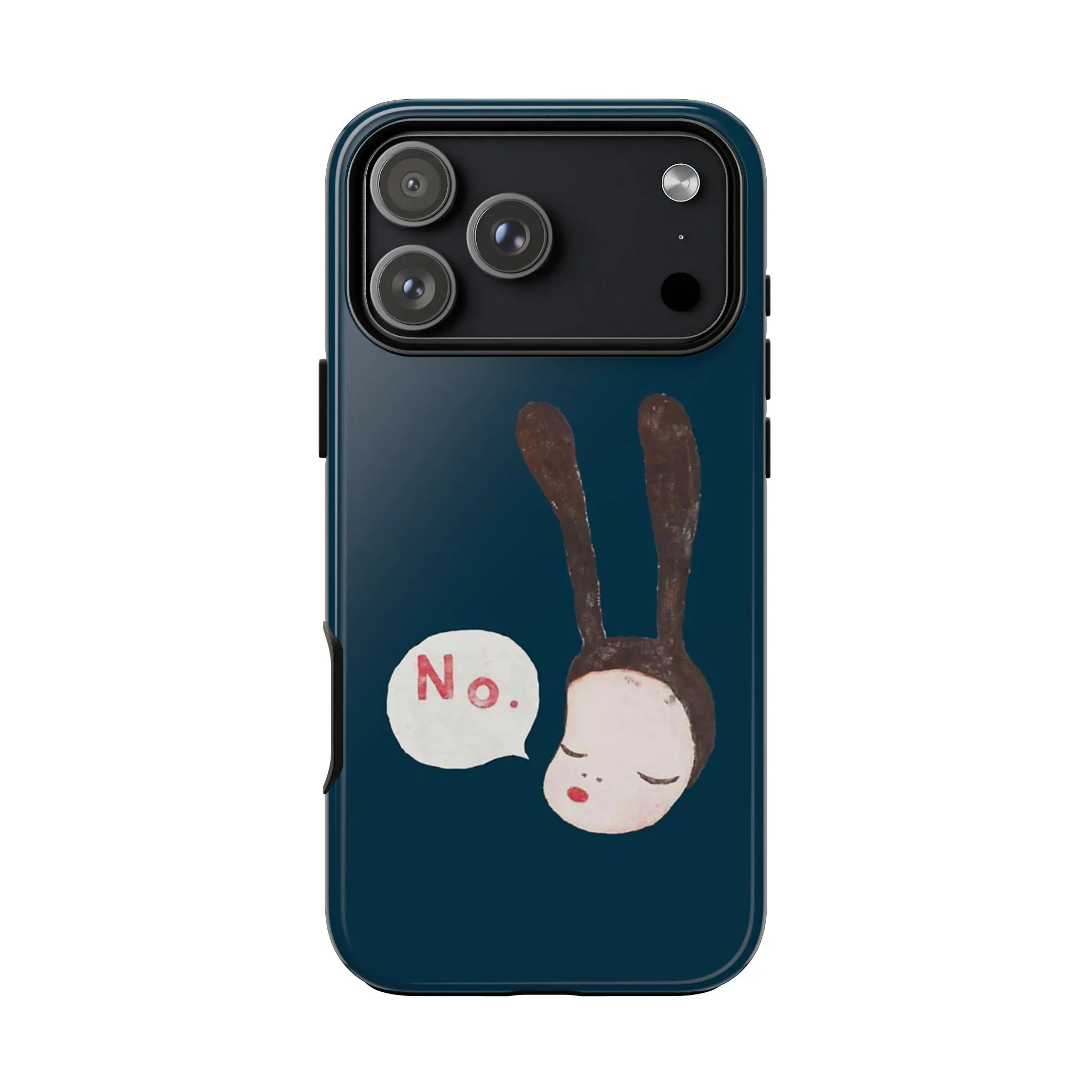 Yoshitomo Nara Inspired Tough iPhone Case – Fighting Bunny, Devil