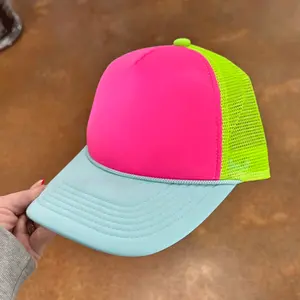 Blue Billed Tricolor Foam Trucker Hat