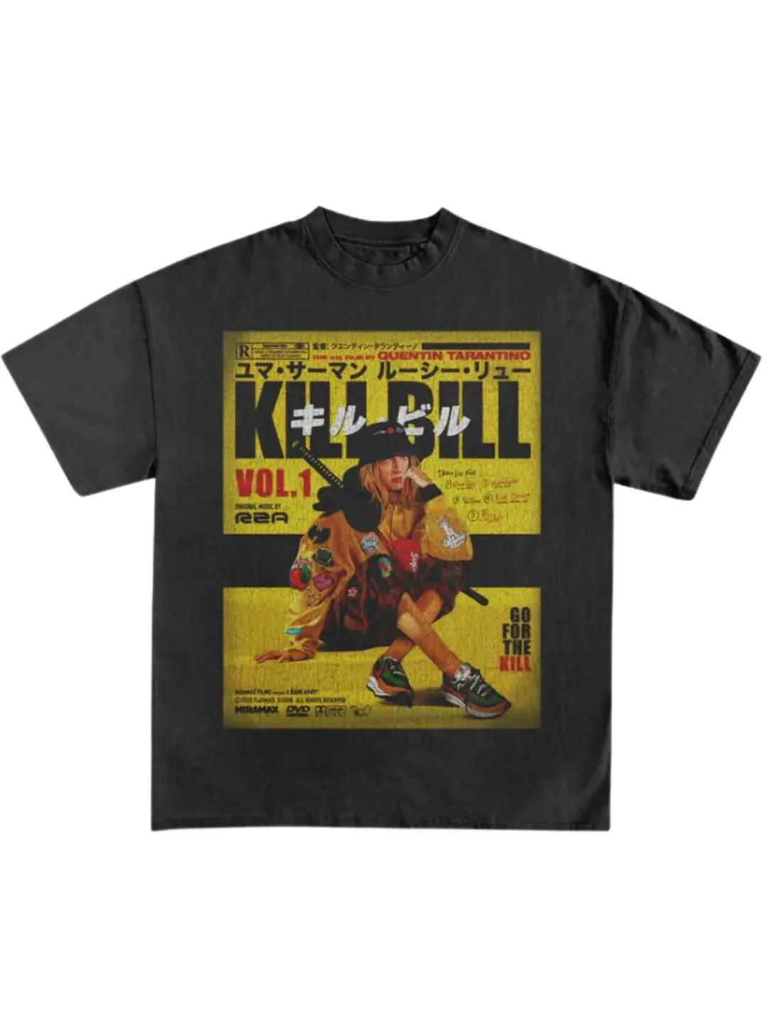 Kill Bill T-Shirt, Vacation Outfits Shirt, Unisex Vintage Graphic Tees Gothic Grunge Y2k Emo Scene Amity Affliction Style Clothes Men Women Streetwear