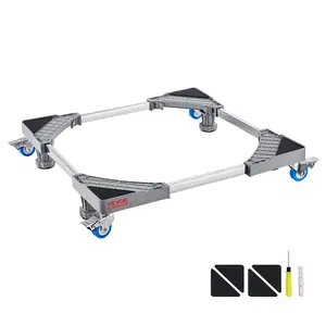 VEVOR Mini Fridge Stand, TikTokShopBlackFriday, 400 lbs Load, 4 Strong Feet, 4 Locking Swivel Wheels, Washer and Dryer Pedestal, Multi-Functional Adjustable Base for Washing Machine, and Refrigerator, Universal Mobile Base