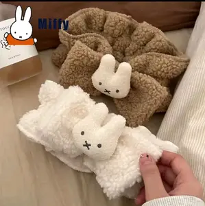 Kawaii Miffyy Hair Tie Headband | Cute Rabbit Bow Style Elastic Headband Cartoon Bunny Hair Wash Headband Water Absorption Gift