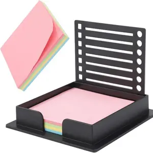 Plastic Sticky Note Holder Set, Includes Universal Sticky Note Template & Sticky Note, Desk Organizer for Quick Doodle Marking