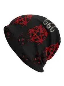 Men'S Fashion Hats Featuring The Satanic Baphomet And Leviathan Cross Designs.