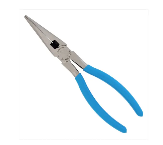 Channellock 317z 8 In.. Long Nose Pliers, Molded Grip Needle-Nose Pliers with Longevity, Channellock Blue Grips, Crosshatch Teeth