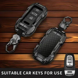 Fit for Audi car key cover chain shell housing protecr A1 A3 A4 A5 A6 A7 A8 Quattro Q3 Q6 Q5 Q7 2009-2015 R8 S4 S5 S6 S7 RS4 RS5 RS6 RS7 E-tro