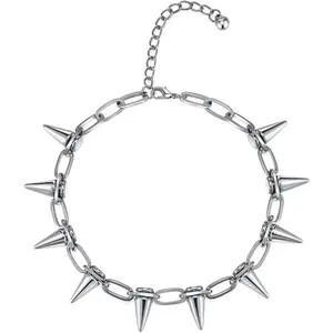 Spike Chokers for Women Choker Goth Necklaces Mens Chain Choker  Punk Streetwear Handmade Adjustable  Rivet